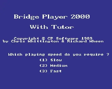 Bridge Player 2000 with Tutor-Amiga